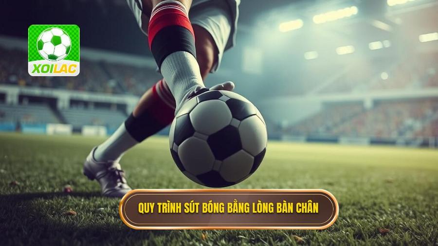 2. Quy trình sút bóng bằng lòng bàn chân